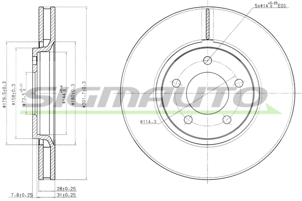 Brake Disc (DBB372V)