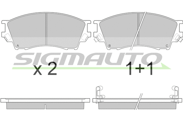 Brake Pad Set, disc brake (SPA923)