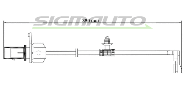Warning Contact, brake pad wear (WI0973)