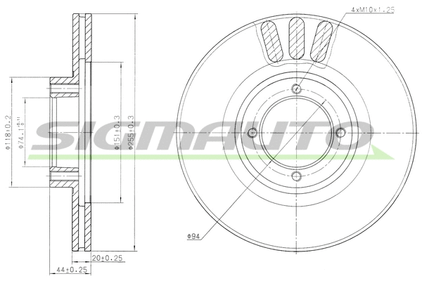 Brake Disc (DBA610V)