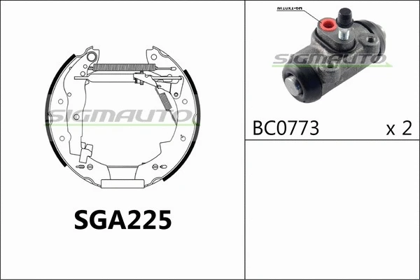 Brake Shoe Set (SGA225)