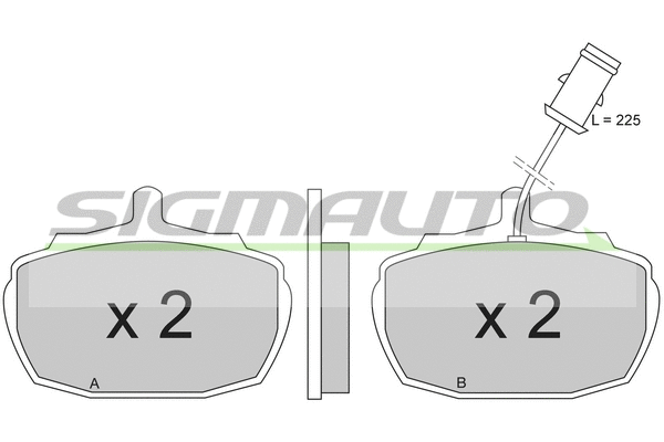 Brake Pad Set, disc brake (SPA206)