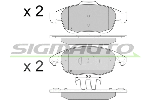 Brake Pad Set, disc brake (SPB329)
