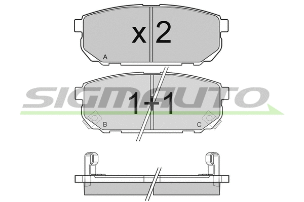 Brake Pad Set, disc brake (SPB105)