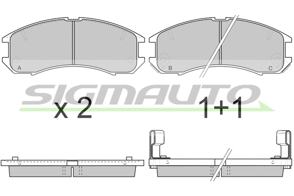 Brake Pad Set, disc brake (SPA423)