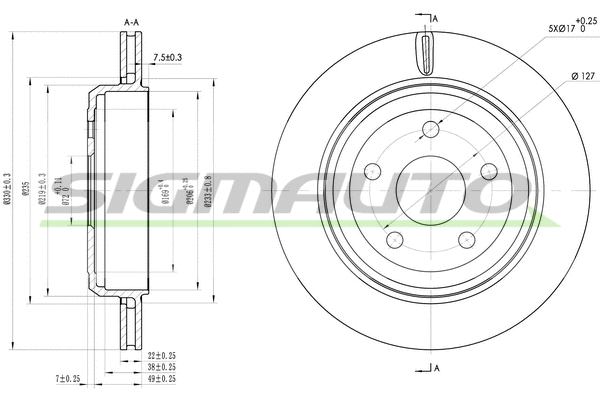 Brake Disc (DBC095V)