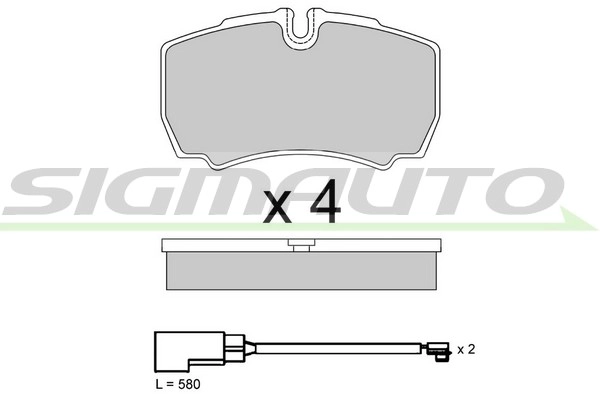 Brake Pad Set, disc brake (SPB888)