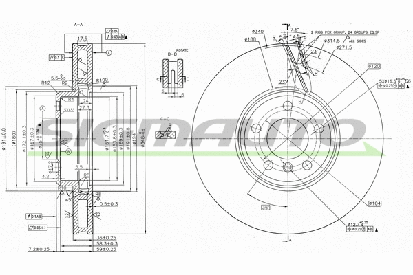 Brake Disc (DBC043VRD)