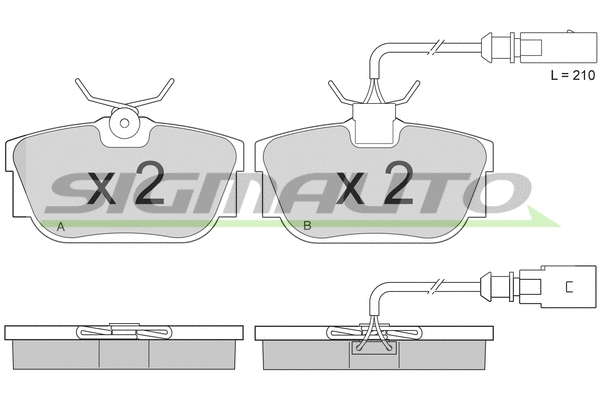 Brake Pad Set, disc brake (SPA957)