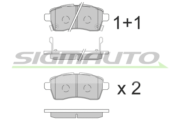 Brake Pad Set, disc brake (SPB858)