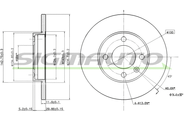 Brake Disc (DBA103S)