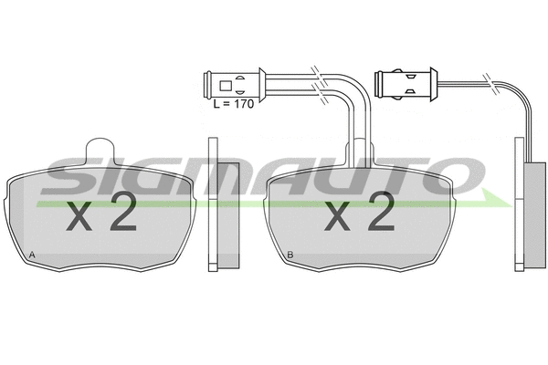 Brake Pad Set, disc brake (SPA610)