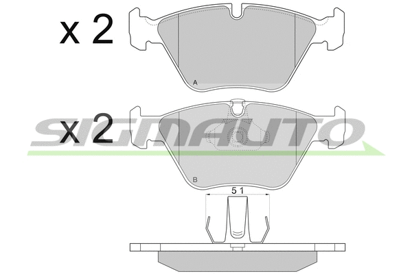 Brake Pad Set, disc brake (SPA773)