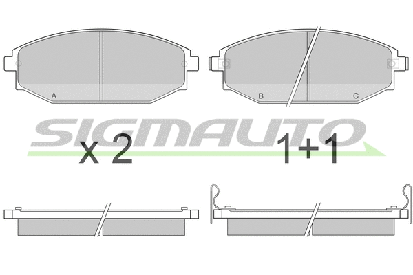 Brake Pad Set, disc brake (SPA871)