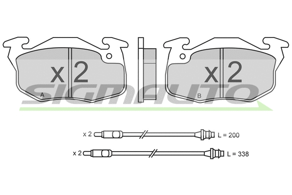 Brake Pad Set, disc brake (SPA550)
