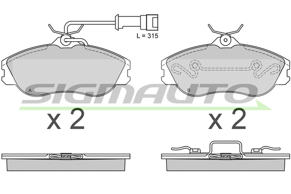 Brake Pad Set, disc brake (SPA478)