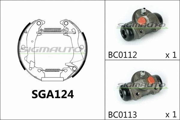 Brake Shoe Set (SGA124)