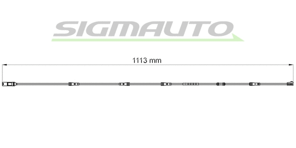 Warning Contact, brake pad wear (WI0749)