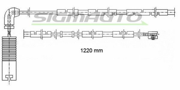 Warning Contact, brake pad wear (WI0616)