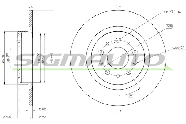 Brake Disc (DBC435S)