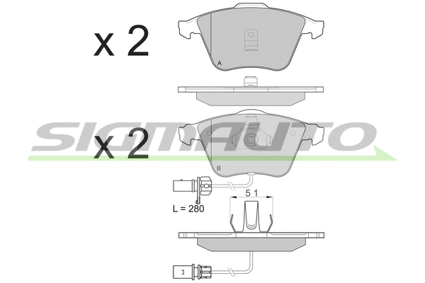 Brake Pad Set, disc brake (SPB081)