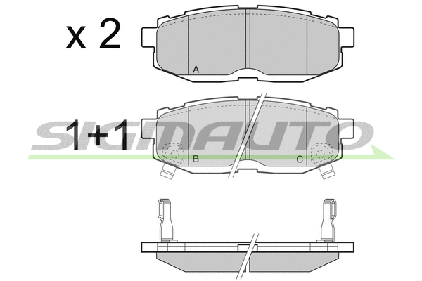 Brake Pad Set, disc brake (SPB408)