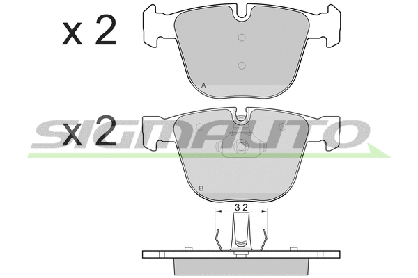 Brake Pad Set, disc brake (SPB115)