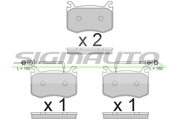 Brake Pad Set, disc brake (SPB792)