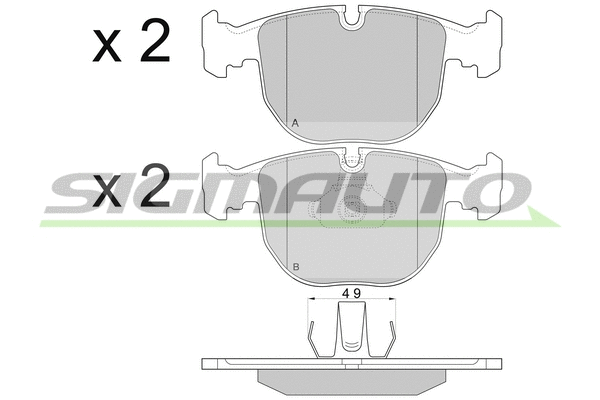 Brake Pad Set, disc brake (SPA774)