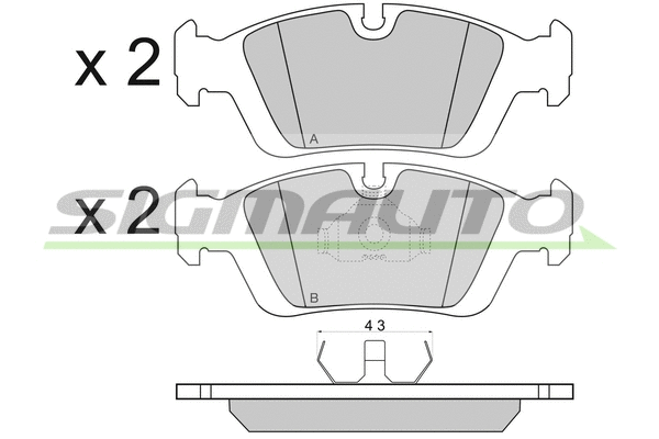Brake Pad Set, disc brake (SPA432)