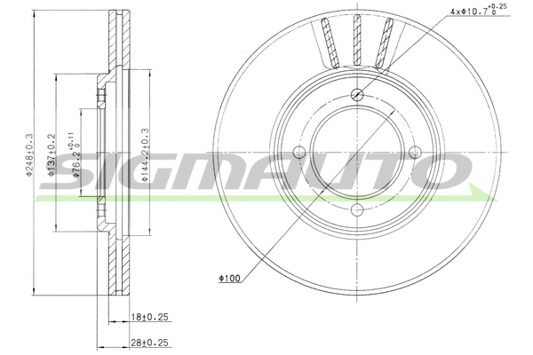 Brake Disc (DBA607V)