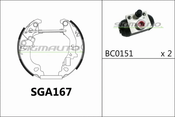 Brake Shoe Set (SGA167)