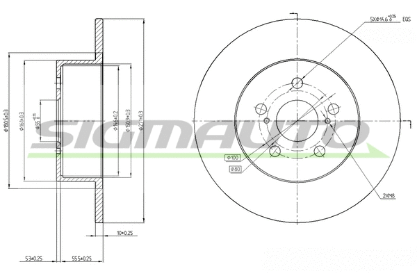 Brake Disc (DBB556S)