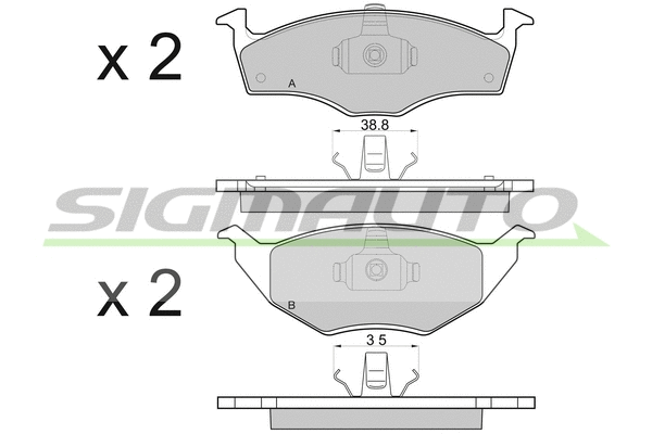 Brake Pad Set, disc brake (SPA914)