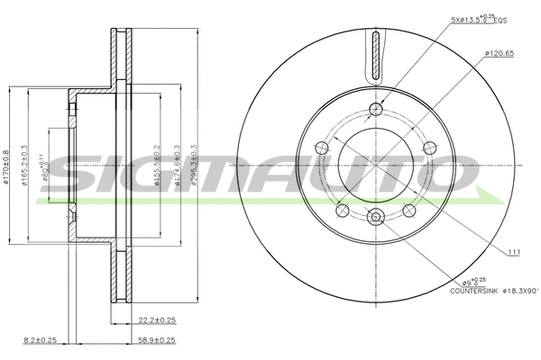 Brake Disc (DBA295V)