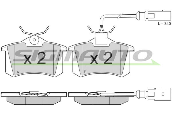 Brake Pad Set, disc brake (SPB006)