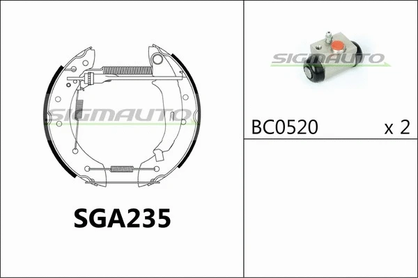 Brake Shoe Set (SGA235)