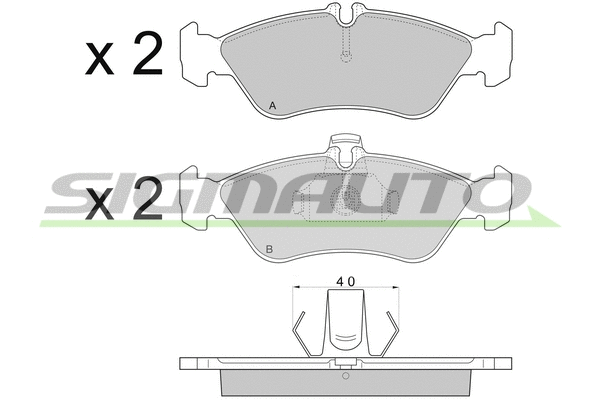 Brake Pad Set, disc brake (SPA689)