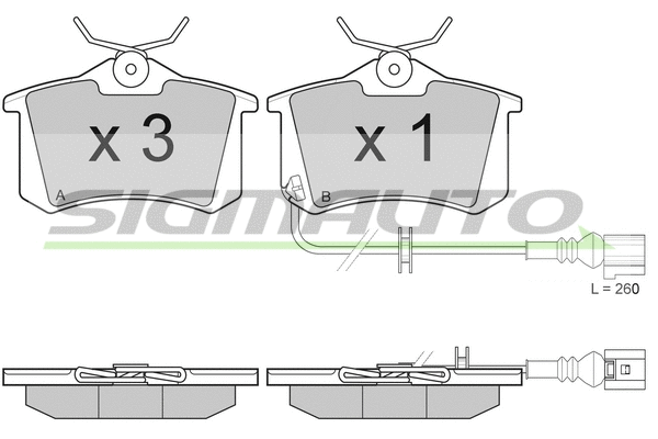 Brake Pad Set, disc brake (SPB005)