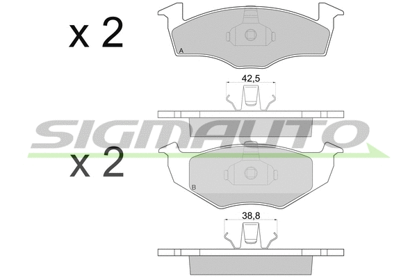 Brake Pad Set, disc brake (SPA672)