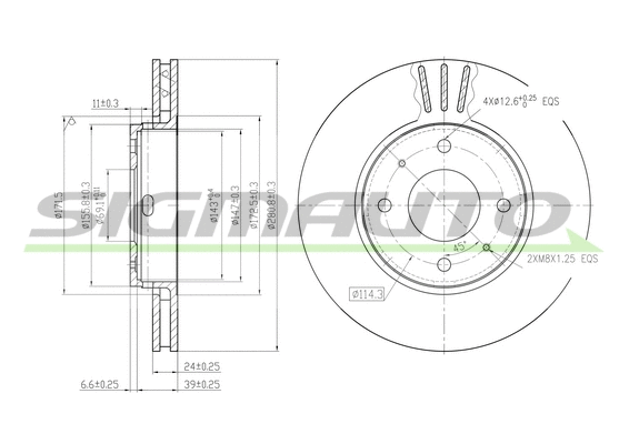 Brake Disc (DBB068V)
