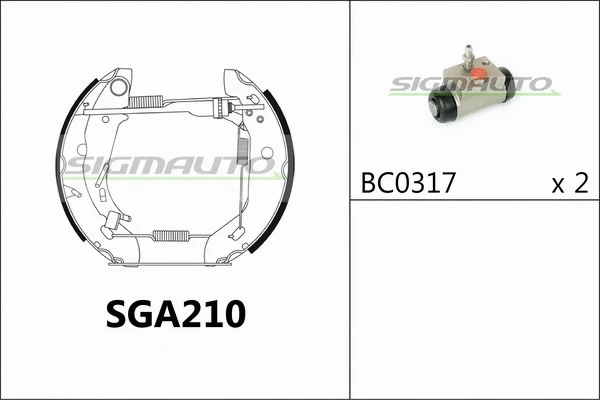 Brake Shoe Set (SGA210)