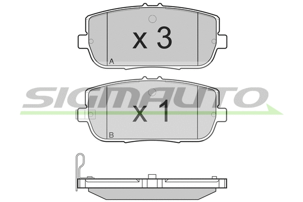 Brake Pad Set, disc brake (SPB261)