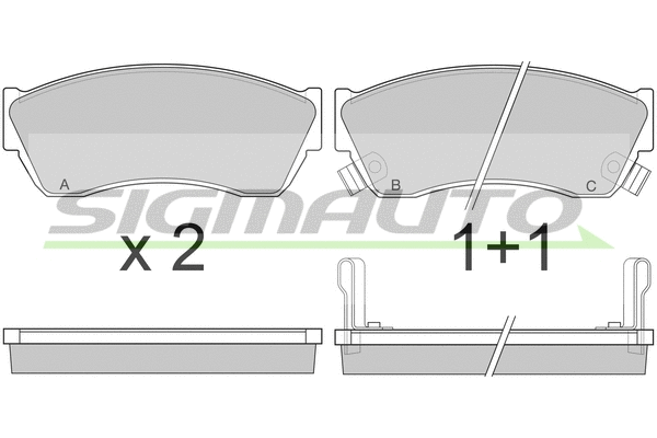 Brake Pad Set, disc brake (SPA420)