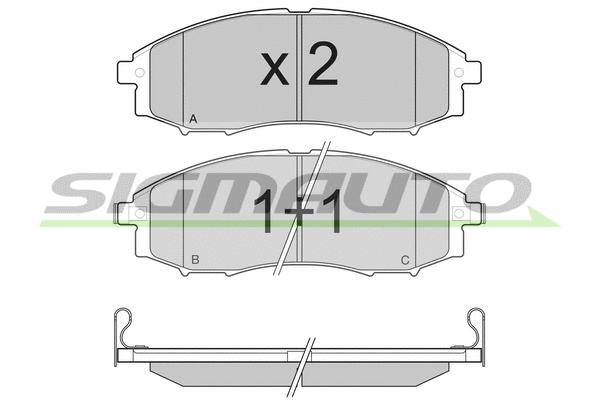 Brake Pad Set, disc brake (SPB230)
