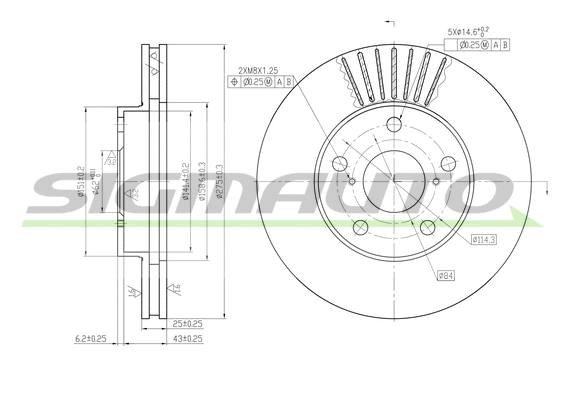 Brake Disc (DBB216V)