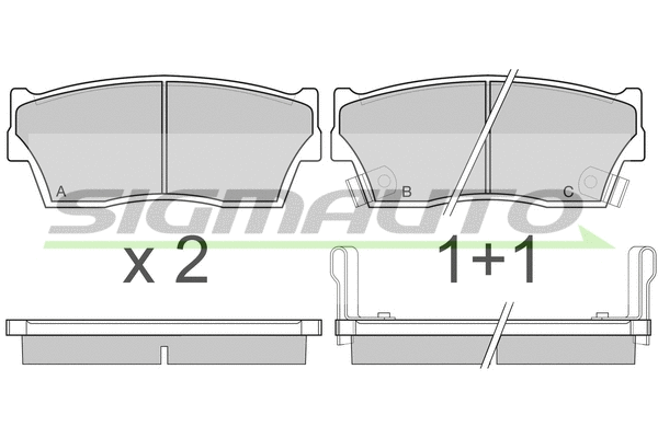 Brake Pad Set, disc brake (SPA419)