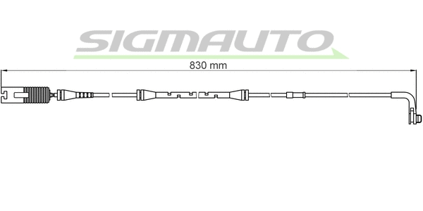 Warning Contact, brake pad wear (WI0608)