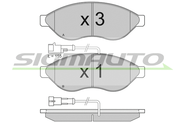 Brake Pad Set, disc brake (SPB285)