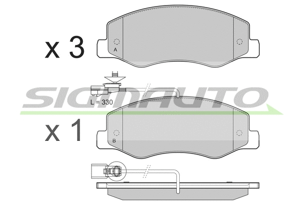 Brake Pad Set, disc brake (SPB440)
